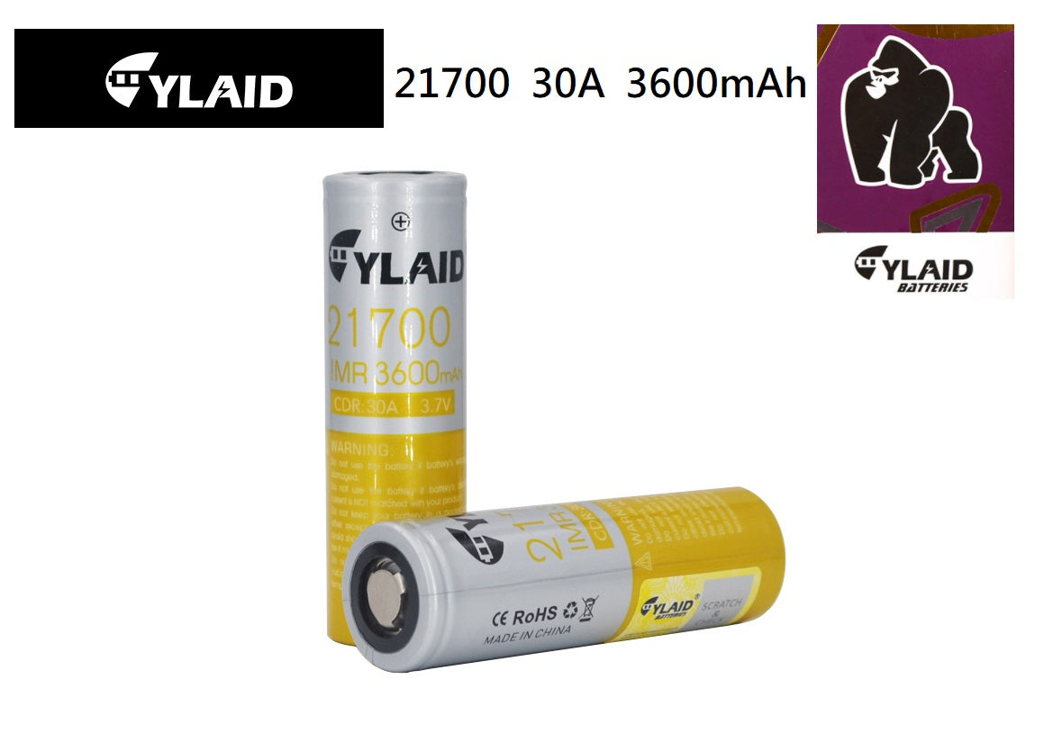 原廠正品 YLAID 大猩猩電池 21700 3600mah 30A 克莱德