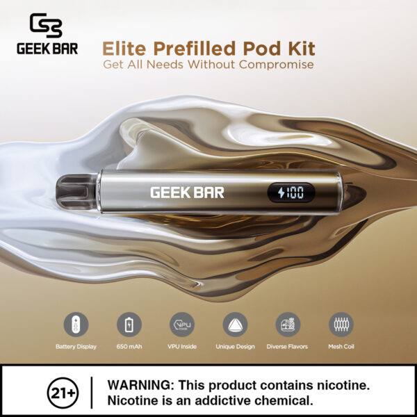 原廠正品 Geek Bar Elite Prefilled Pod Kit 菁英 一次性換彈 拋棄式 電子煙
