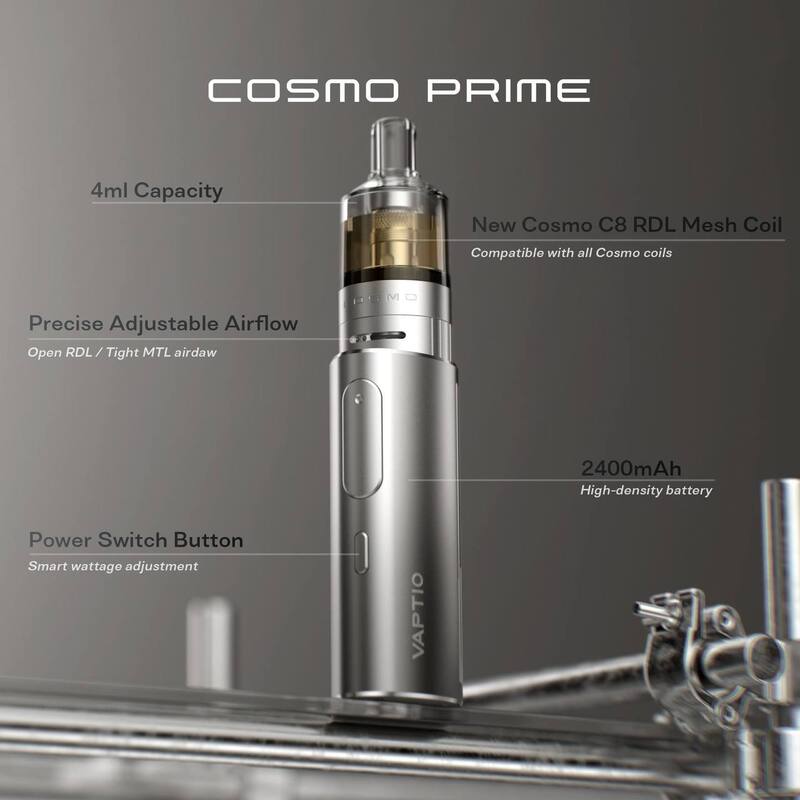 原廠正品 VAPTIO Cosmo Prime 40w 主流 三段調壓輸出 主機套裝 成品芯