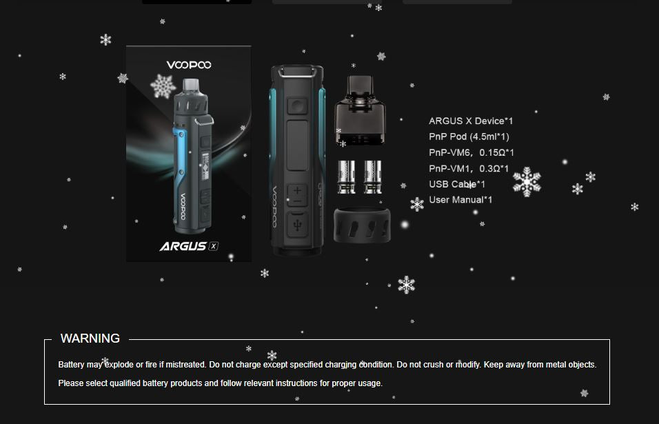 原廠正品 VOOPOO Argus X 80W 18650電池版