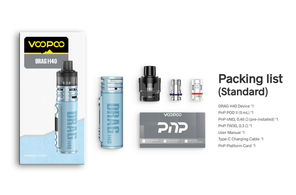 原廠正品 VOOPOO DRAG H40 40W 電子煙主機套裝
