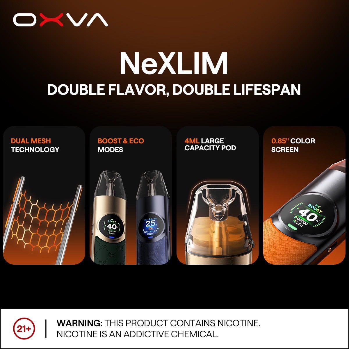 原廠正品 現貨 當天寄出 OXVA 電子煙-NEXLIM 大蠻牛40w 老闆推薦 大小煙 主機套裝 通用 XLIM Pro 小蠻牛