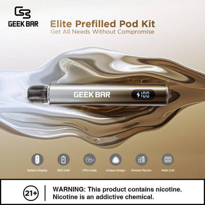原廠正品  Geek Bar Elite Prefilled Pod Kit 菁英 一次性換彈 拋棄式 電子煙