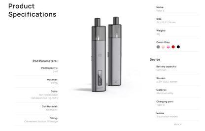 原廠正品 Aspire Vilter S Vaporizer Kit 666 2代升級版