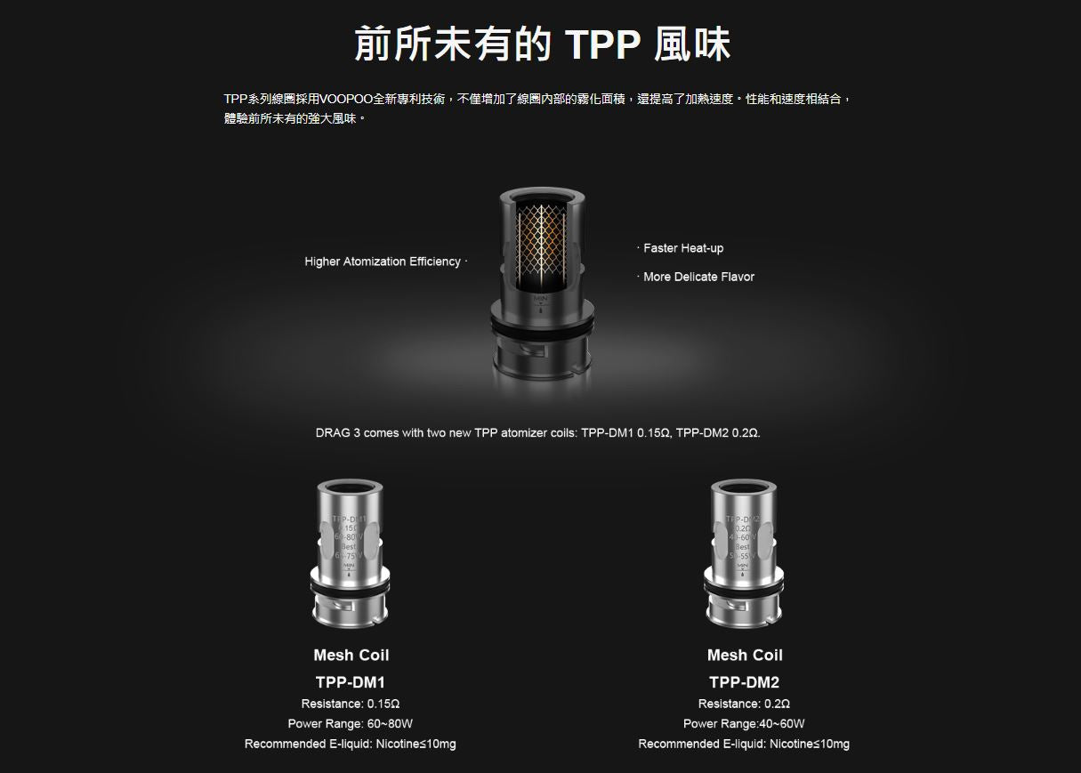 原廠正品 VOOPOO DRAG 3 TPP-X Kit 177W