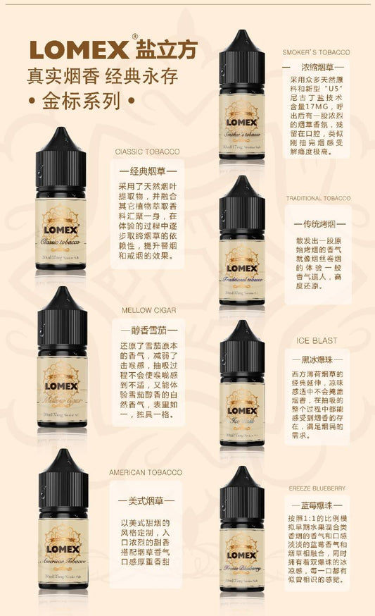 美國原裝正品 LOMEX 鹽立方 30ML 35鹽 小煙油 菸油