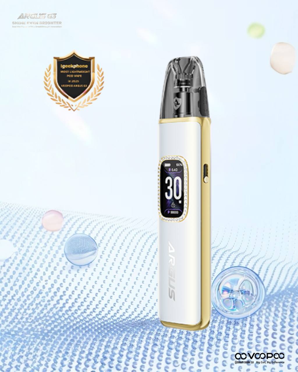 原廠正品 VOOPOO ARGUS G3 阿格斯 g3 1500mAh  大容量 電子煙 小煙