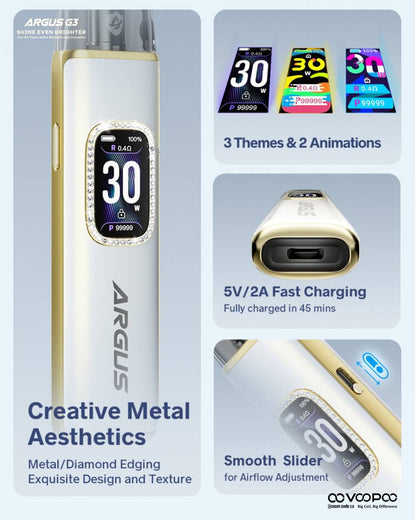 原廠正品 VOOPOO ARGUS G3 阿格斯 g3 1500mAh  大容量 電子煙 小煙