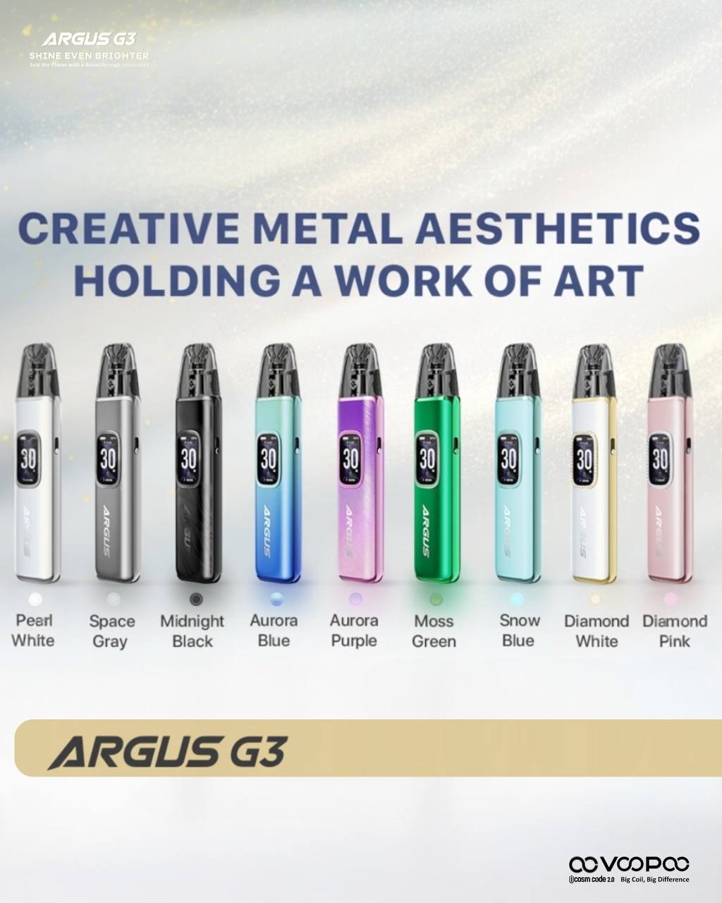 原廠正品 VOOPOO ARGUS G3 阿格斯 g3 1500mAh  大容量 電子煙 小煙
