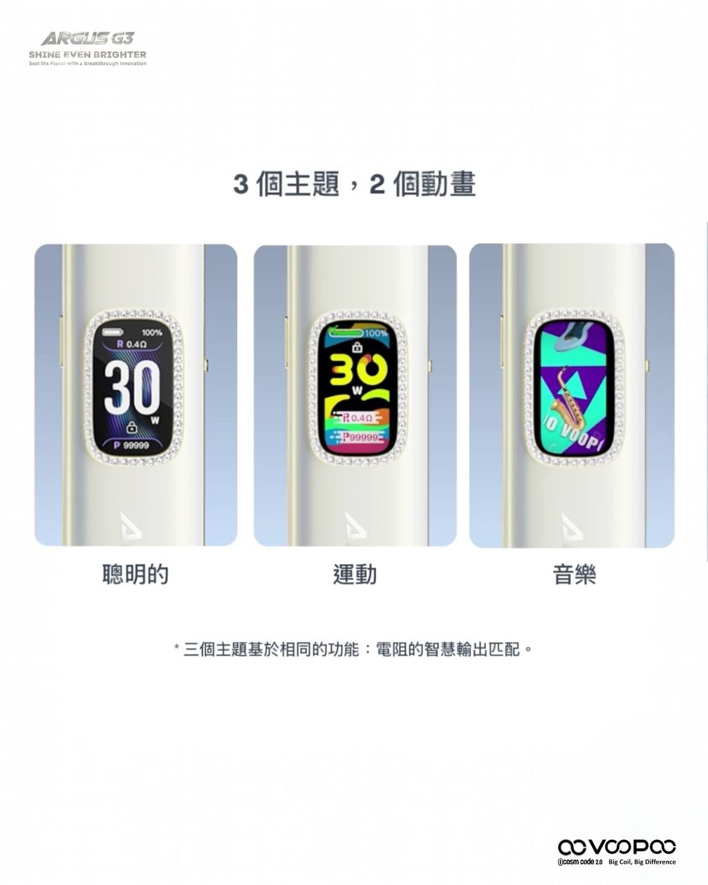原廠正品 VOOPOO ARGUS G3 阿格斯 g3 1500mAh  大容量 電子煙 小煙